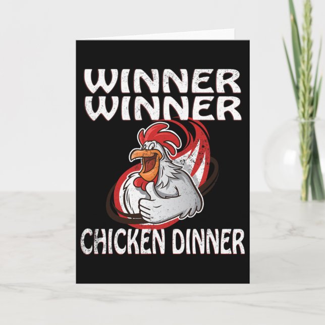 Winner Loser Video Game Chicken Dinner Game Player Card (Front)