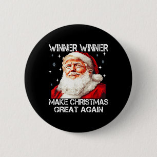 Winner Make Christmas Great Again Santa Funny Trum 6 Cm Round Badge