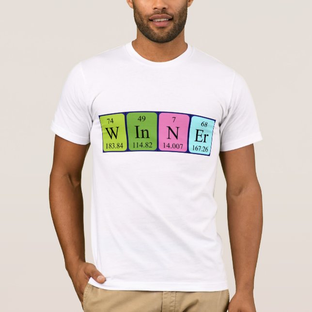 Winner periodic table name shirt (Front)