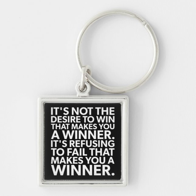 Winner - Refuse To Fail - Workout Motivational Key Ring (Front)