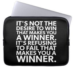 Winner - Refuse To Fail - Workout Motivational Laptop Sleeve