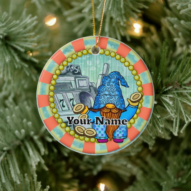 Winner slots gnome ceramic ornament (Tree)