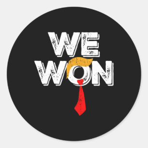 Winner Trump Vance We Won Took Byck America Classic Round Sticker