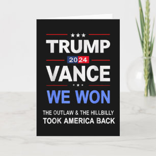 Winner Trump Vance We Won Took Byck America Keepsa Card
