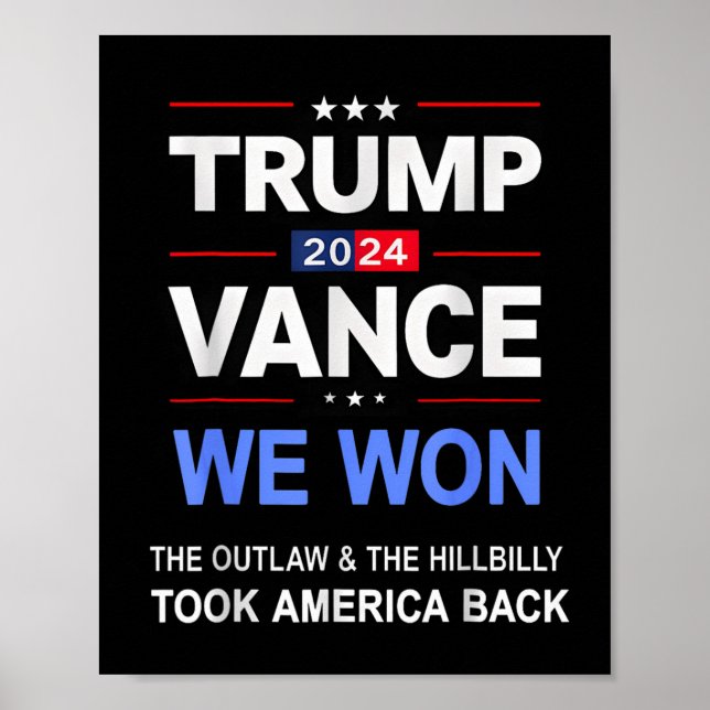 Winner Trump Vance We Won Took Byck America Keepsa Poster (Front)