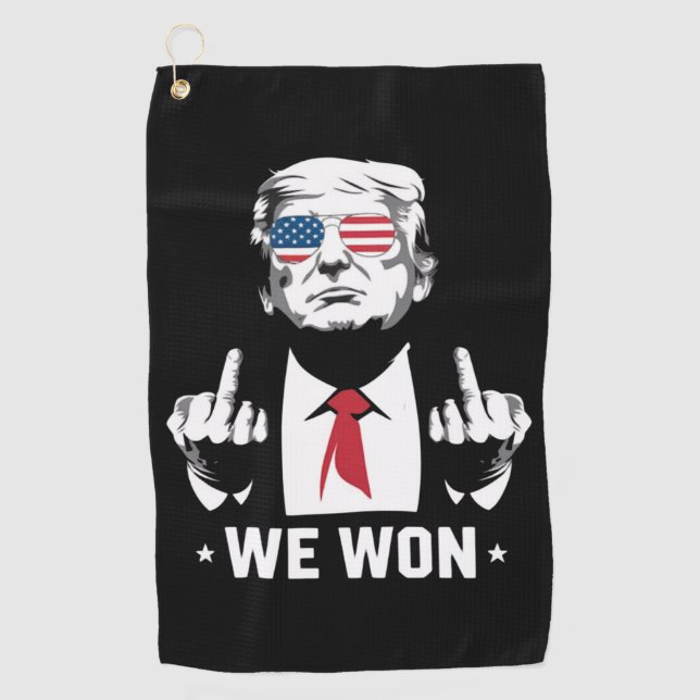 Winner Trump We Won Inauguration Day 47th  Golf Towel (Front)