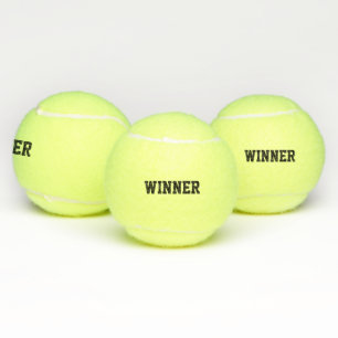 Winner Typography Motivational Champion Tennis Balls