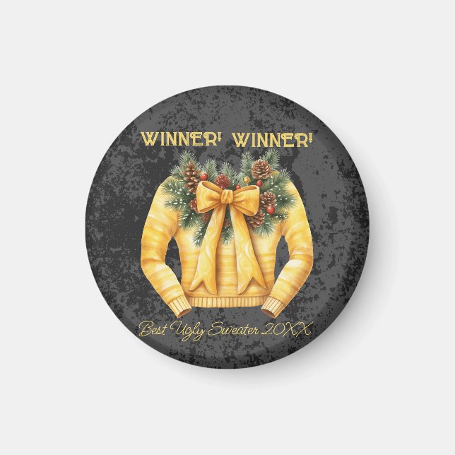 Winner! Winner! Best Ugly Sweater of 20xx Magnet (Front)