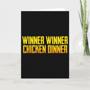 Winner Winner Chicken Dinner Black Men's Modern Sp Card
