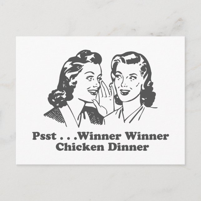 Winner Winner Chicken Dinner Funny Postcard (Front)