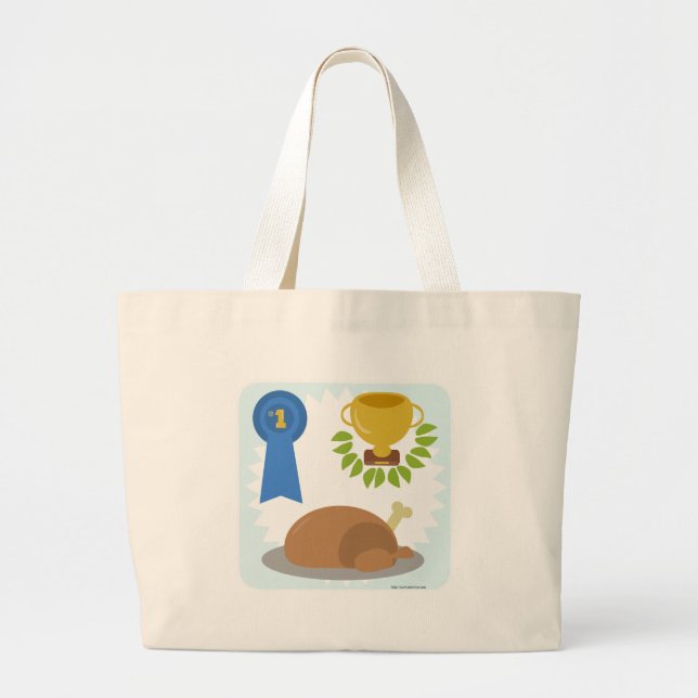 Winner Winner Chicken Dinner Large Tote Bag (Front)