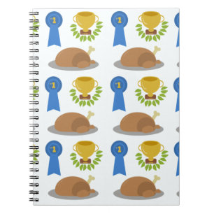 Winner Winner Chicken Dinner Pattern Cartoon Notebook