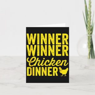 Winner Winner Chicken Dinner Silhouette (dark)  Card
