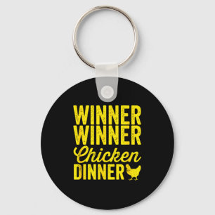 Winner Winner Chicken Dinner Silhouette (dark) Key Ring