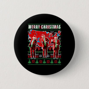 Winner Winner Christmas Dinner Santa Trump Ugly Sw 6 Cm Round Badge