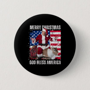 Winner Winner Christmas Dinner Santa Trump Ugly Sw 6 Cm Round Badge