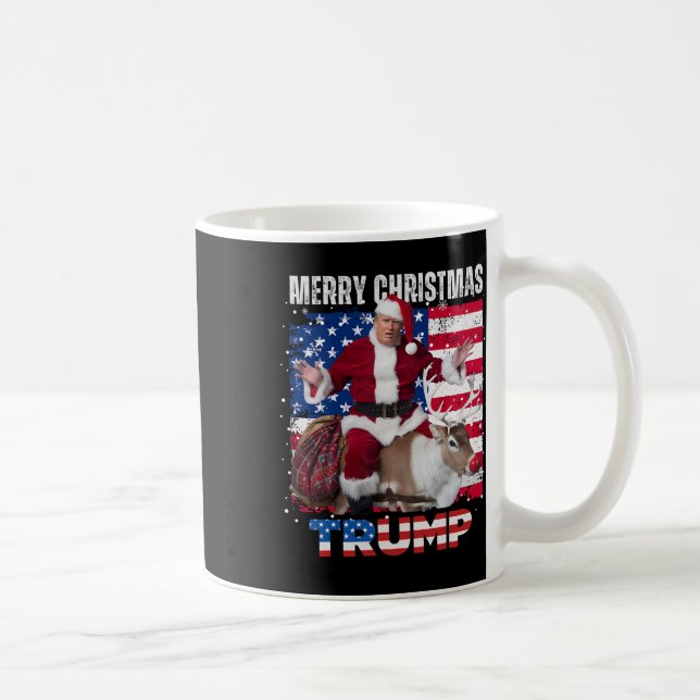 Winner Winner Christmas Dinner Santa Trump Ugly Sw Coffee Mug (Right)