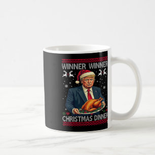 Winner Winner Christmas Dinner Santa Trump Ugly Sw Coffee Mug