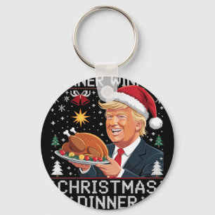 Winner Winner Christmas Dinner Santa Trump Ugly Sw Key Ring