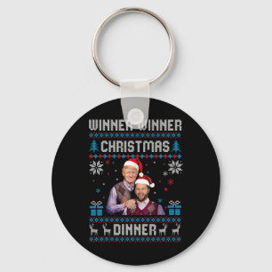 Winner Winner Christmas Dinner Santa Trump Ugly Sw Key Ring