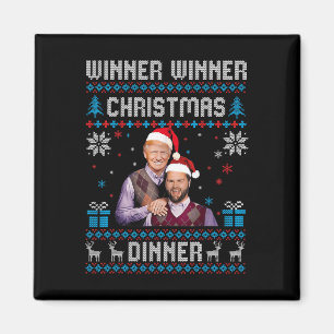 Winner Winner Christmas Dinner Santa Trump Ugly Sw Magnet