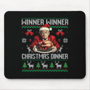 Winner Winner Christmas Dinner Santa Trump Ugly Sw Mouse Pad
