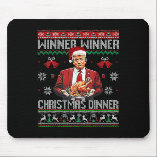 Winner Winner Christmas Dinner Santa Trump Ugly Sw Mouse Pad