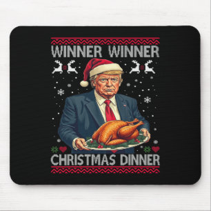 Winner Winner Christmas Dinner Santa Trump Ugly Sw Mouse Pad