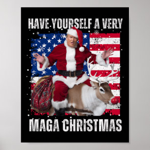 Winner Winner Christmas Dinner Santa Trump Ugly Sw Poster