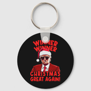 Winner Winner Christmas Great Again Funny Santa Tr Key Ring