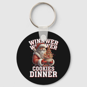 Winner Winner Cookies Dinner Santa Funny Trump Chr Key Ring