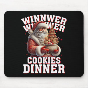 Winner Winner Cookies Dinner Santa Funny Trump Chr Mouse Pad