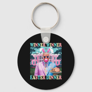 Winner Winner Easter Dinner President Trump Happy Key Ring