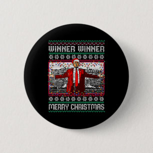 Winner Winner Merry Christmas Funny Santa Trump 20 6 Cm Round Badge