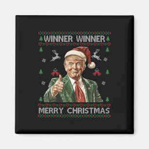 Winner Winner Merry Christmas Trump Santa Ugly Swe Magnet