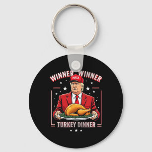 Winner Winner Turkey Dinner Donald Trump Christmas Key Ring