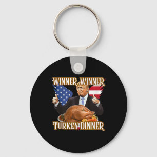 Winner Winner Turkey Dinner Funny Trump Thanksgivi Key Ring