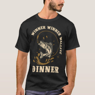 Winner Winner Walleye Dinner Funny Fishing T-Shirt