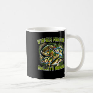 Winner Winner Walleye Dinner Funny Walleye Fishing Coffee Mug