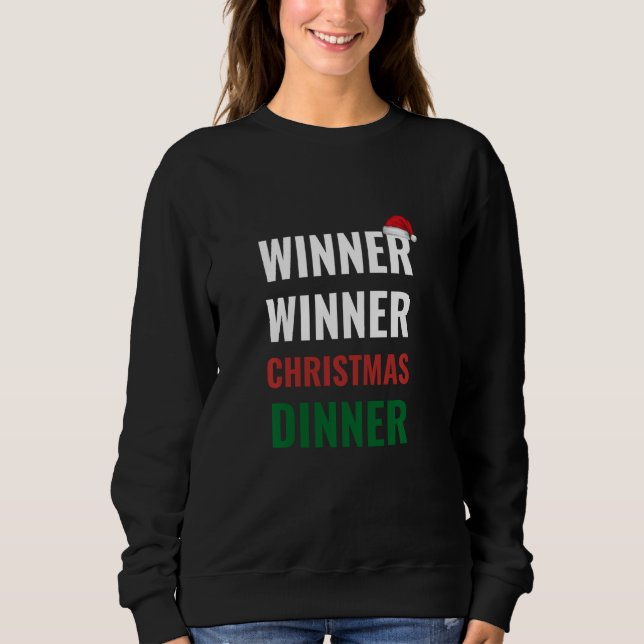 Winner Xmas Dinner Ugly Christmas Sweater (Front)