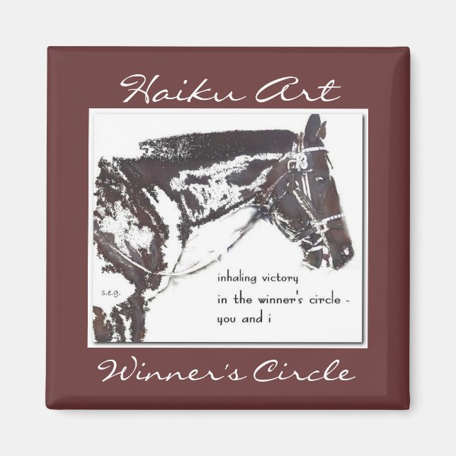 Winner's Circle Haiku Art Magnet (Front)