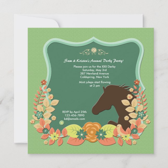 Winner's Circle Horse Racing Invitation (Front)