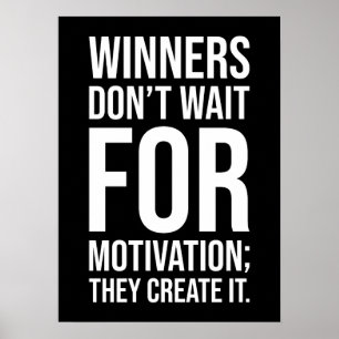 Winners Create Motivation - Hustle Success Grind Poster