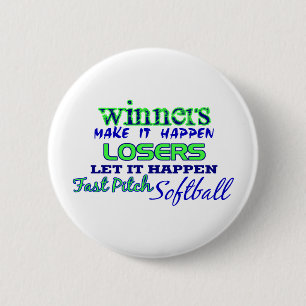 Winners....Fast Pitch Softball 6 Cm Round Badge
