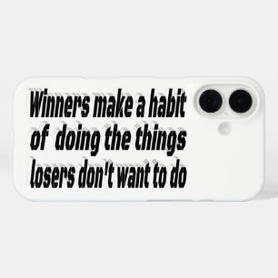 Winners Habits Motivational Quote iPhone 16 Case