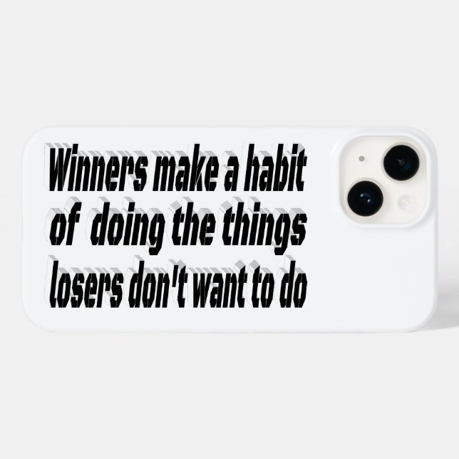 Winners Habits Motivational Quote  Case-Mate iPhone Case (Back (Horizontal))