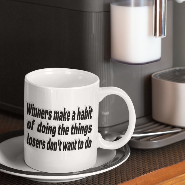 Winners Habits Motivational Quote  Coffee Mug (Creator Uploaded)