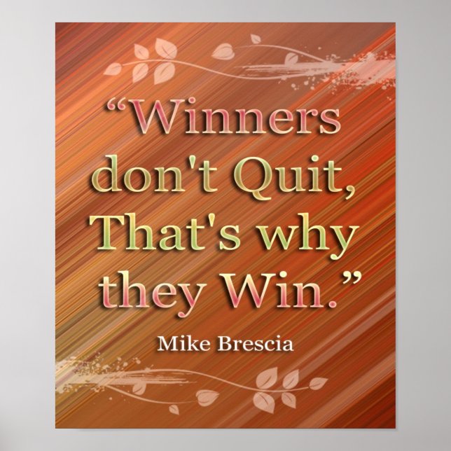 Winners-Motivational Message Print (Front)