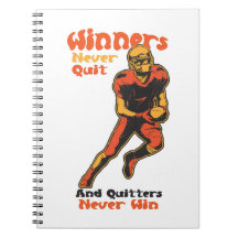 Winners Never Quit Football Motivation Quote