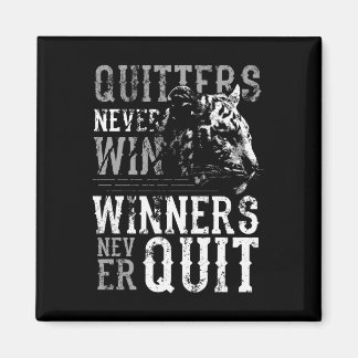 Winners Never Quit Inspirational Tiger Magnet